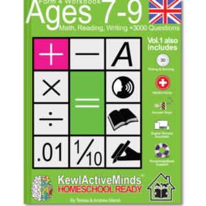 HomeSchool Ready Form 4 Workbook UK Edition Math Reading Writing
