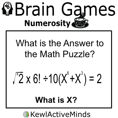 Math Puzzles Tetration Brainteasers Brain Games